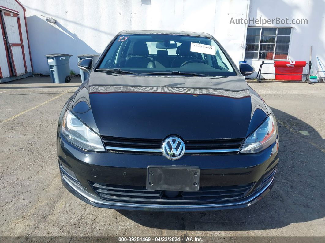 2015 Volkswagen Golf Tsi Sel 4-door Черный vin: 3VW217AU0FM072545