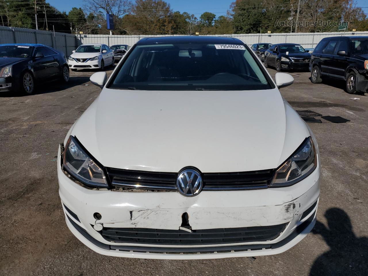 2016 Volkswagen Golf S/se Белый vin: 3VW217AU0GM064432