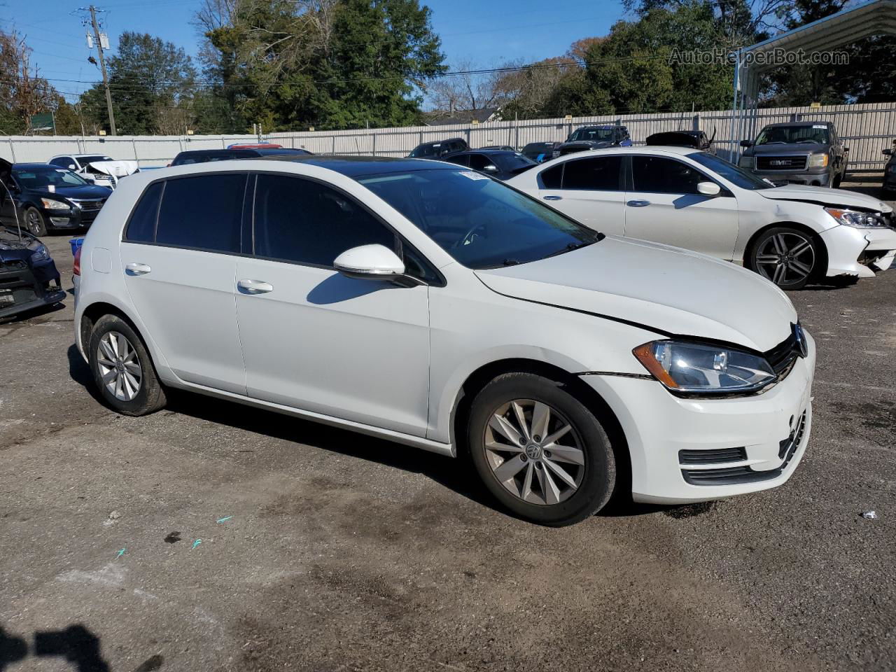 2016 Volkswagen Golf S/se Белый vin: 3VW217AU0GM064432