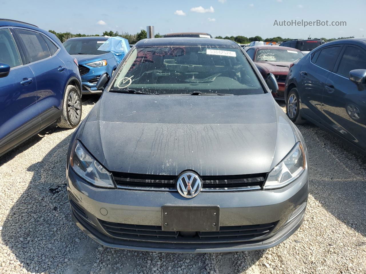 2017 Volkswagen Golf S Gray vin: 3VW217AU0HM010811