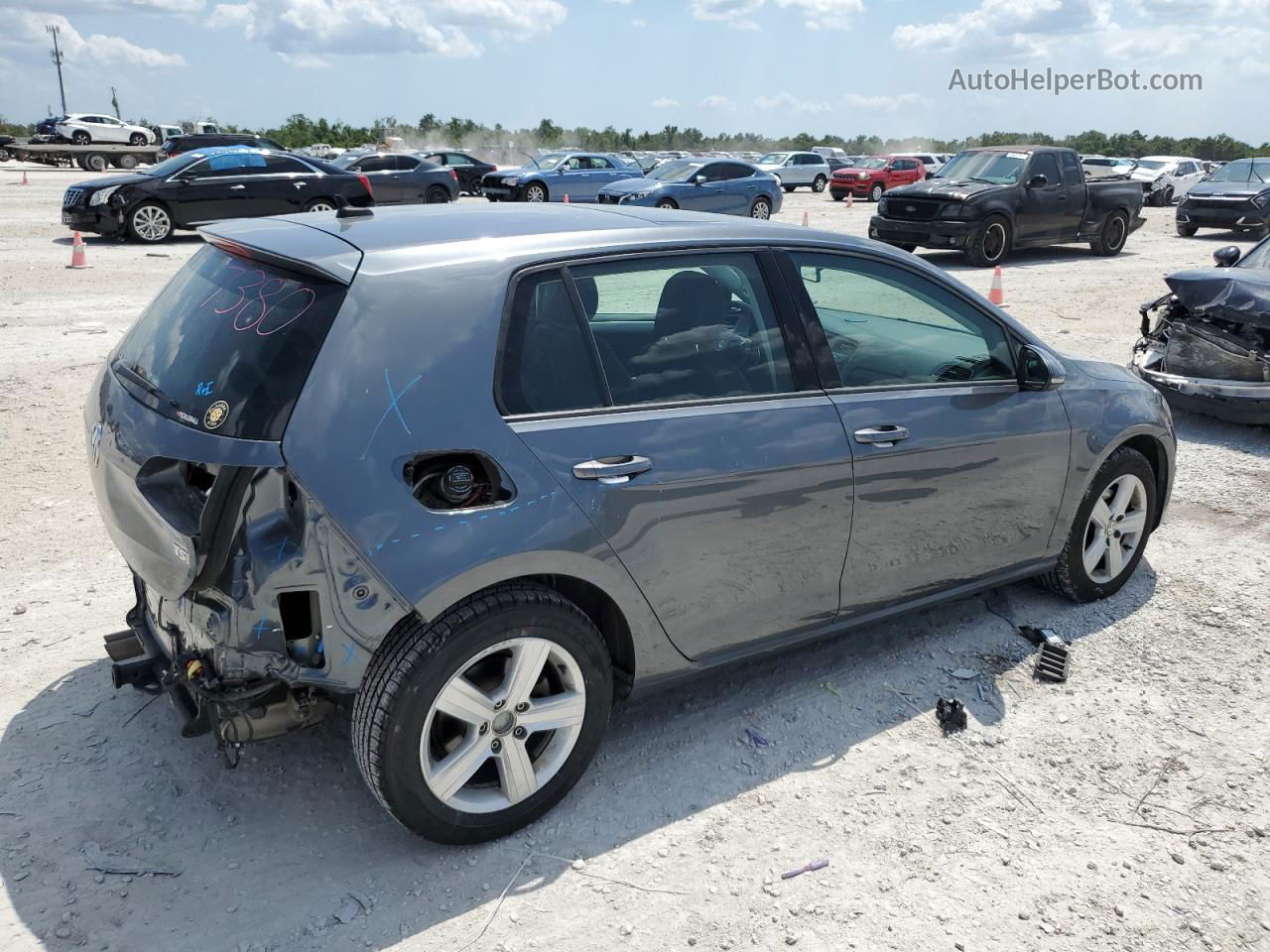 2017 Volkswagen Golf S Gray vin: 3VW217AU0HM010811