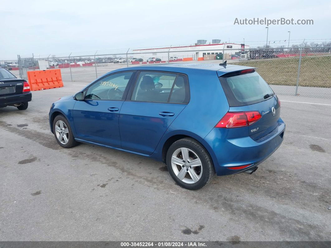 2017 Volkswagen Golf Tsi S 4-door/tsi Se 4-door/tsi Sel 4-door/tsi Wolfsburg Edition 4-door Синий vin: 3VW217AU0HM017015