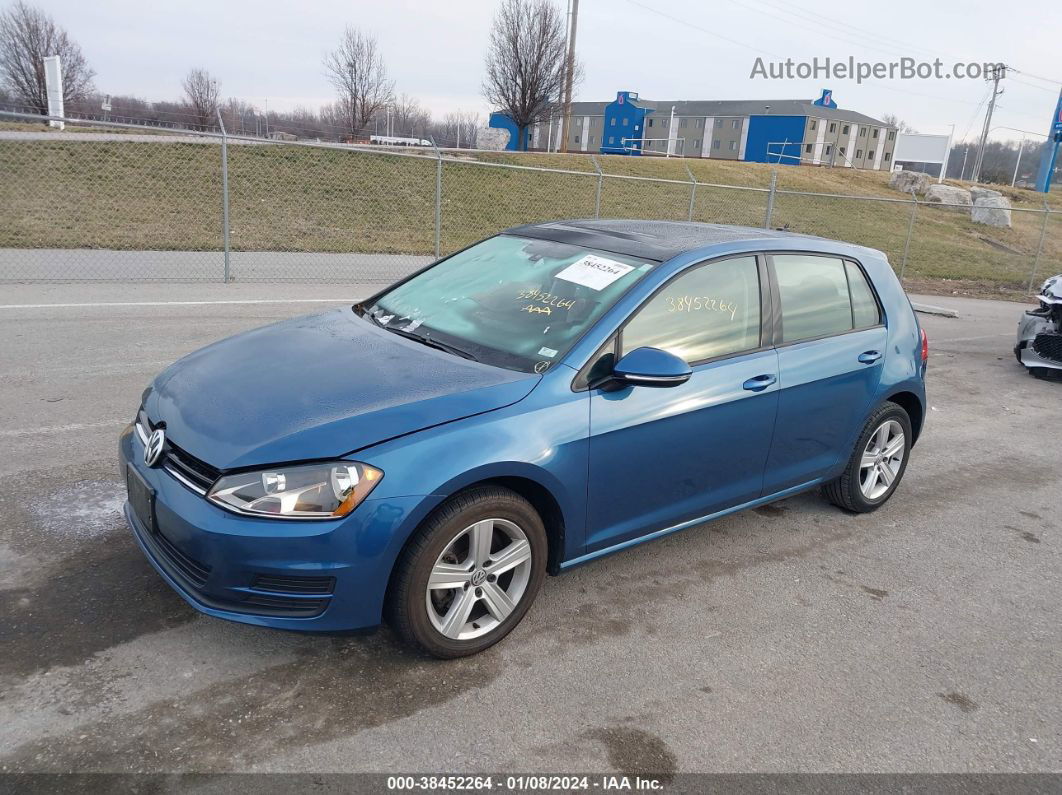 2017 Volkswagen Golf Tsi S 4-door/tsi Se 4-door/tsi Sel 4-door/tsi Wolfsburg Edition 4-door Синий vin: 3VW217AU0HM017015