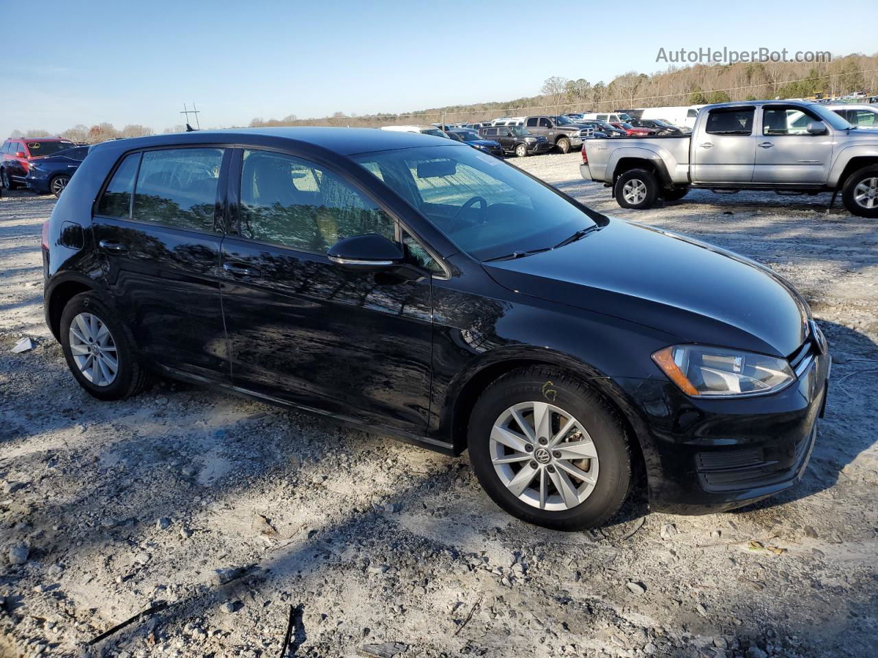 2017 Volkswagen Golf S Black vin: 3VW217AU0HM027267