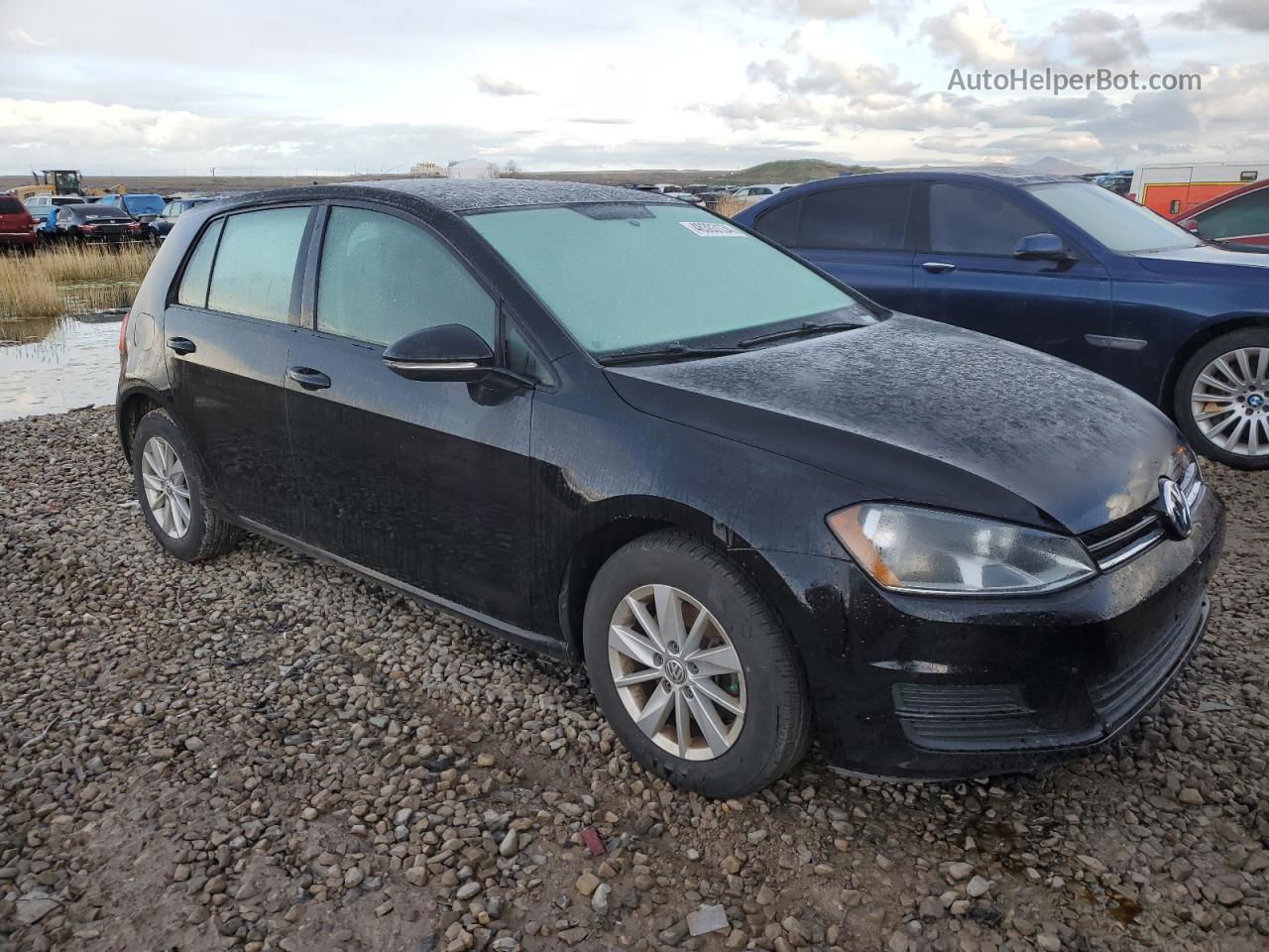 2017 Volkswagen Golf S Black vin: 3VW217AU0HM041606