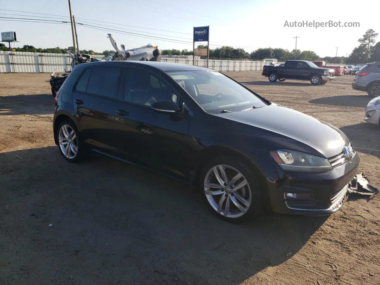 2015 Volkswagen Golf  Black vin: 3VW217AU1FM009633