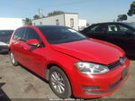 2016 Volkswagen Golf Tsi S W/sunroof Красный vin: 3VW217AU1GM015823