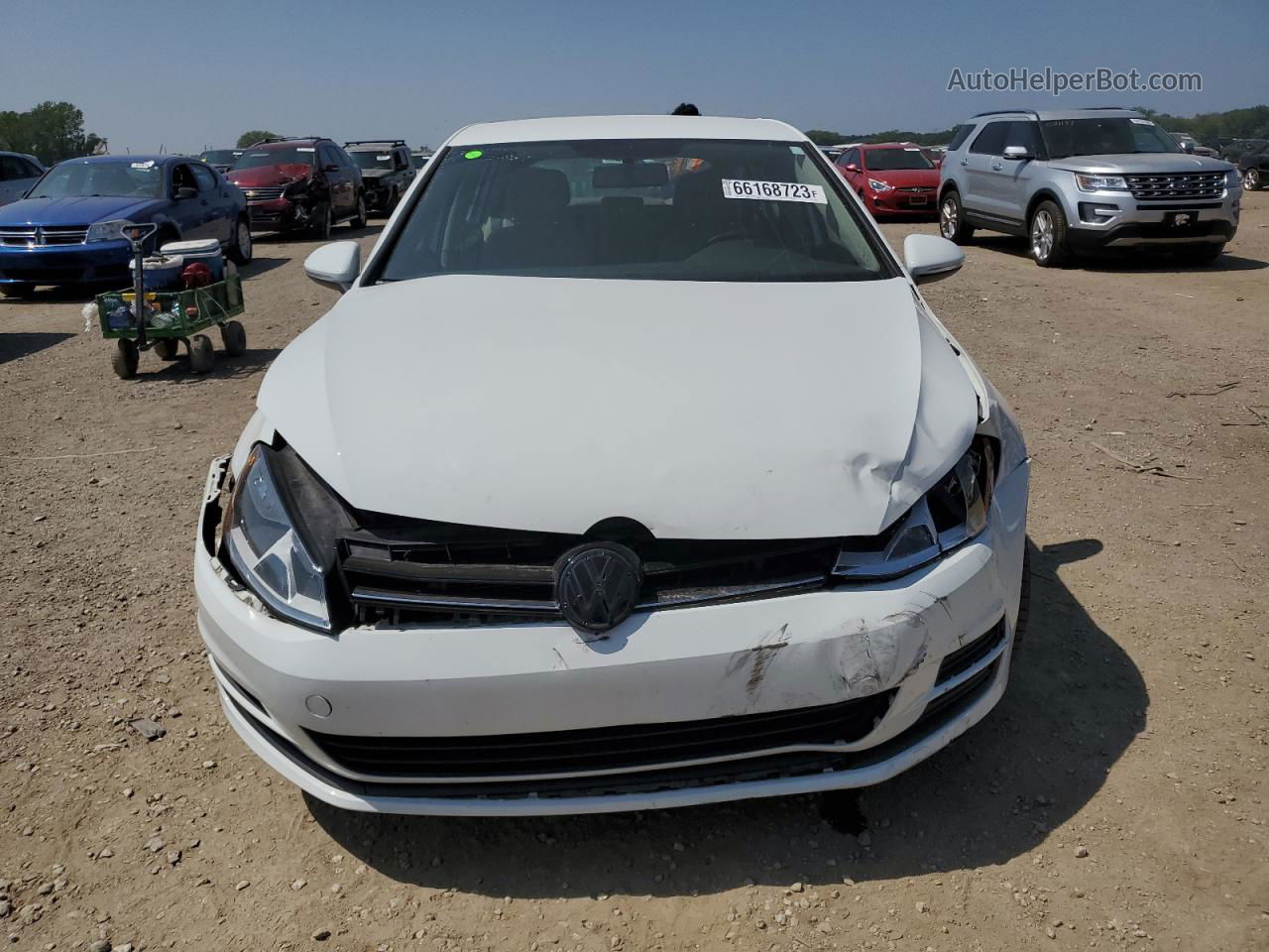 2016 Volkswagen Golf S/se Белый vin: 3VW217AU1GM028412