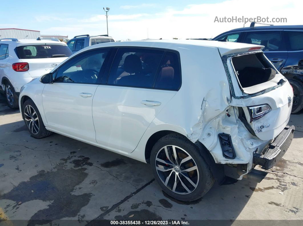 2016 Volkswagen Golf Tsi Se 4-door White vin: 3VW217AU1GM029740