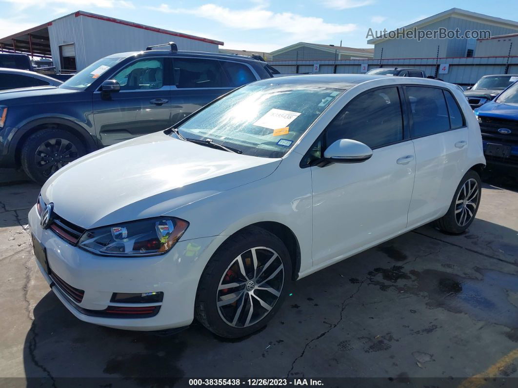 2016 Volkswagen Golf Tsi Se 4-door Белый vin: 3VW217AU1GM029740