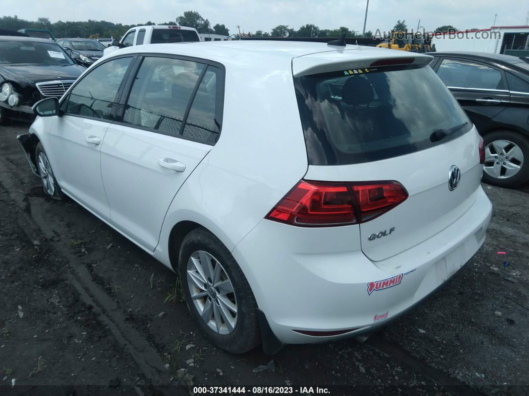 2016 Volkswagen Golf Tsi S W/sunroof White vin: 3VW217AU1GM038079