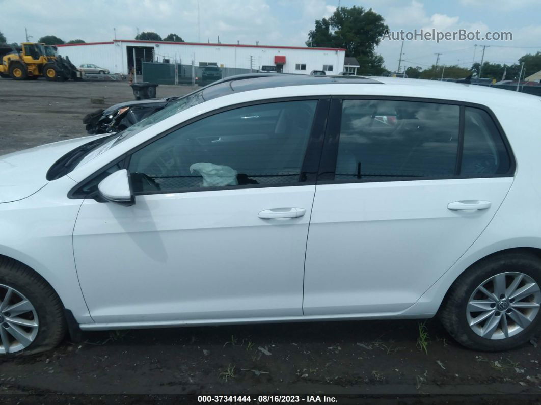 2016 Volkswagen Golf Tsi S W/sunroof White vin: 3VW217AU1GM038079