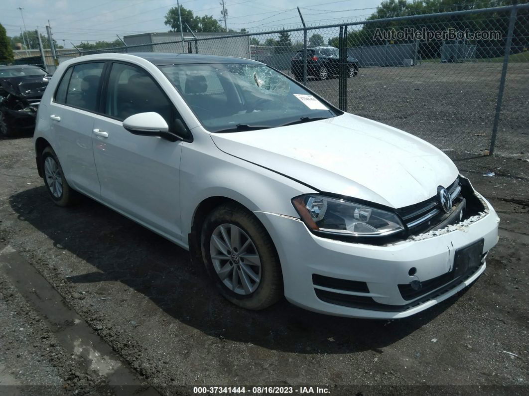 2016 Volkswagen Golf Tsi S W/sunroof White vin: 3VW217AU1GM038079