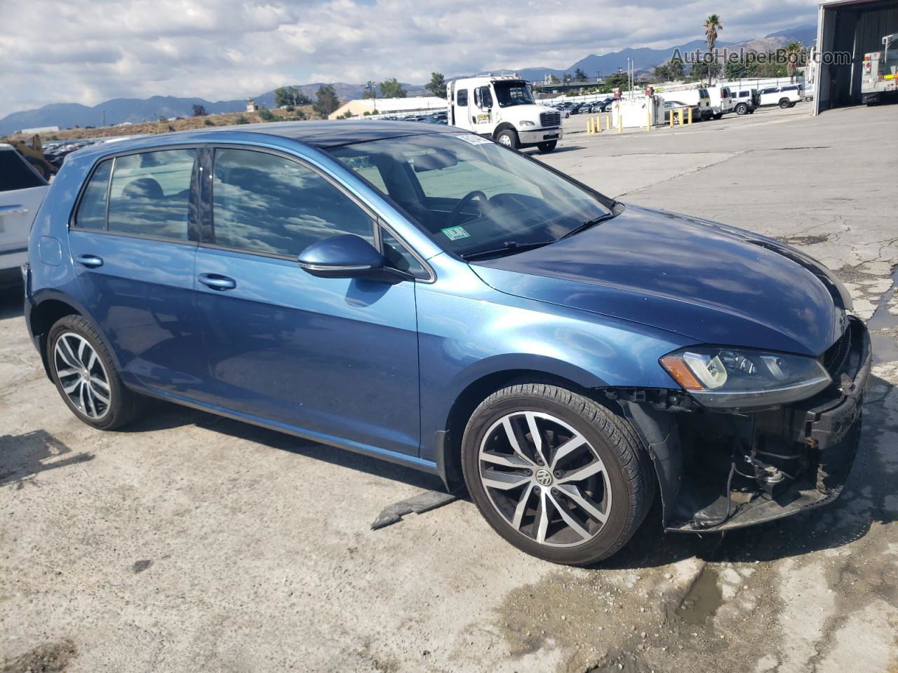 2016 Volkswagen Golf S/se Синий vin: 3VW217AU1GM042830