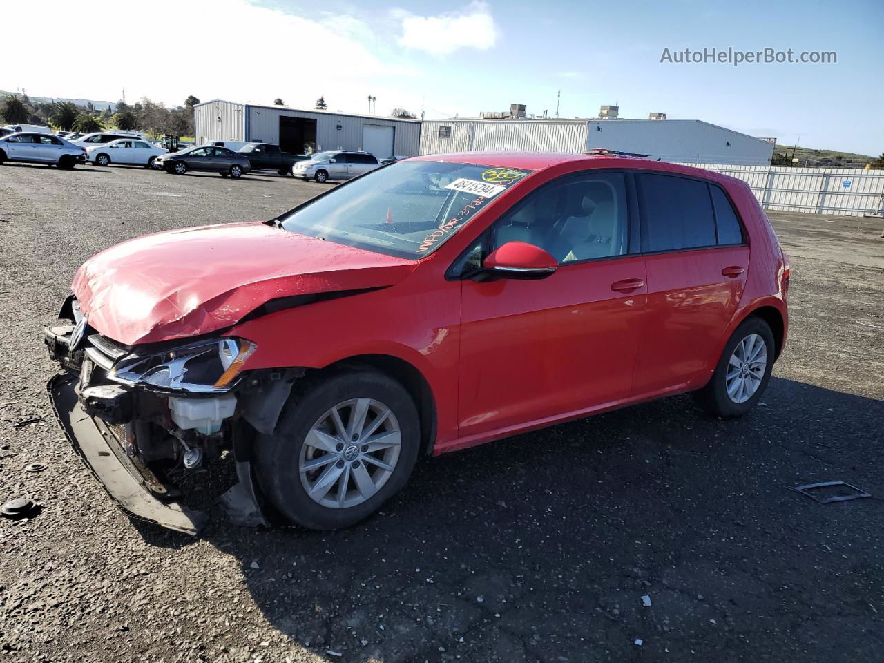 2016 Volkswagen Golf S/se Red vin: 3VW217AU1GM057358