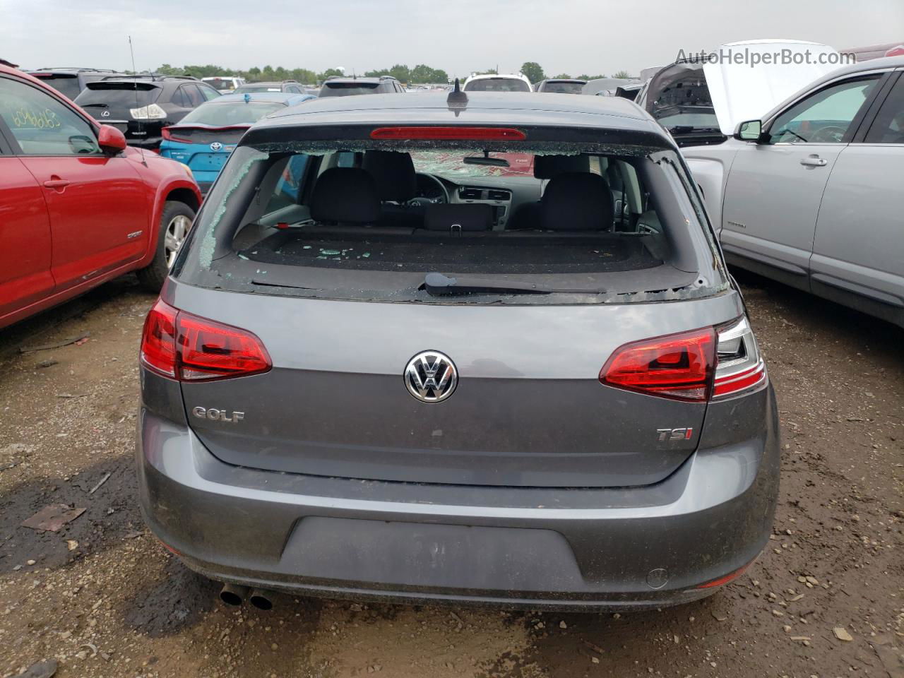 2016 Volkswagen Golf S/se Серый vin: 3VW217AU1GM060664