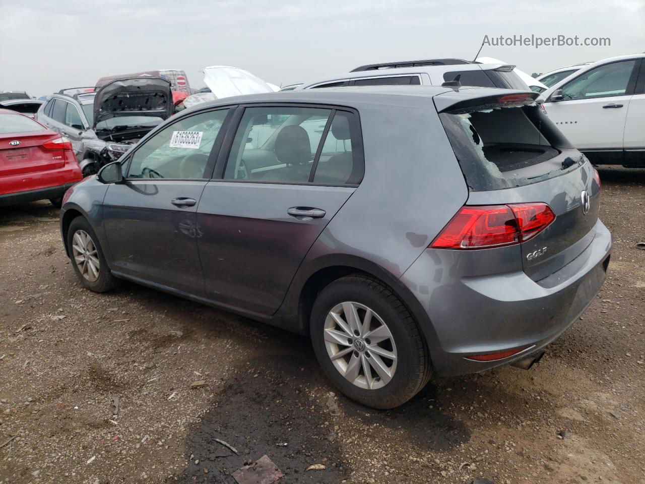 2016 Volkswagen Golf S/se Серый vin: 3VW217AU1GM060664