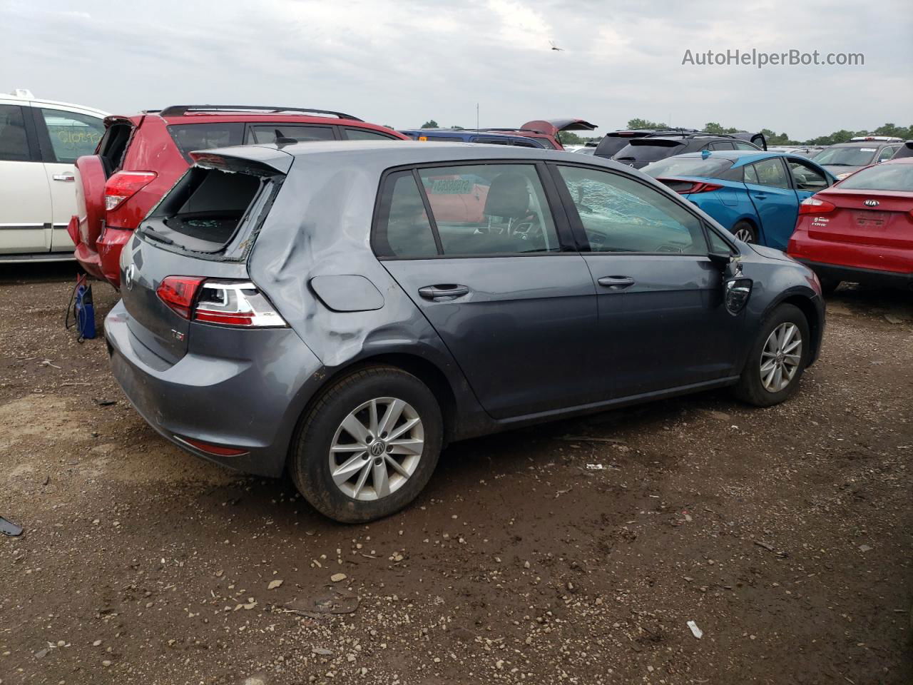 2016 Volkswagen Golf S/se Серый vin: 3VW217AU1GM060664