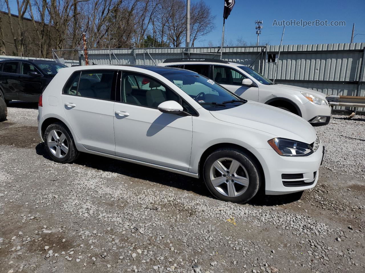 2017 Volkswagen Golf S White vin: 3VW217AU1HM026242