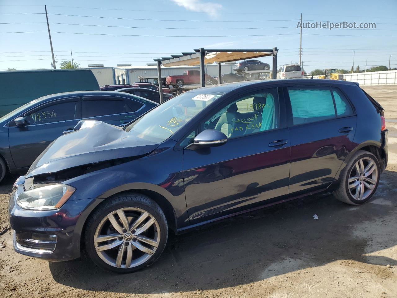 2015 Volkswagen Golf  Blue vin: 3VW217AU2FM020348