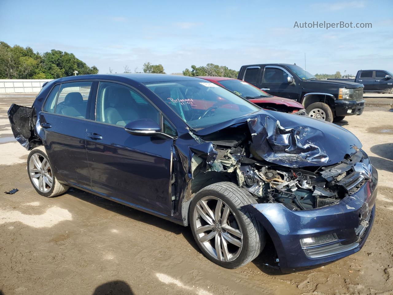 2015 Volkswagen Golf  Blue vin: 3VW217AU2FM020348