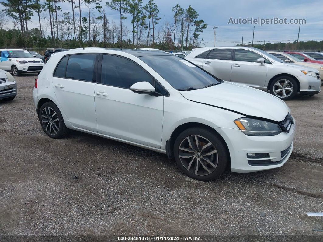 2015 Volkswagen Golf Tsi Se 4-door White vin: 3VW217AU2FM045167