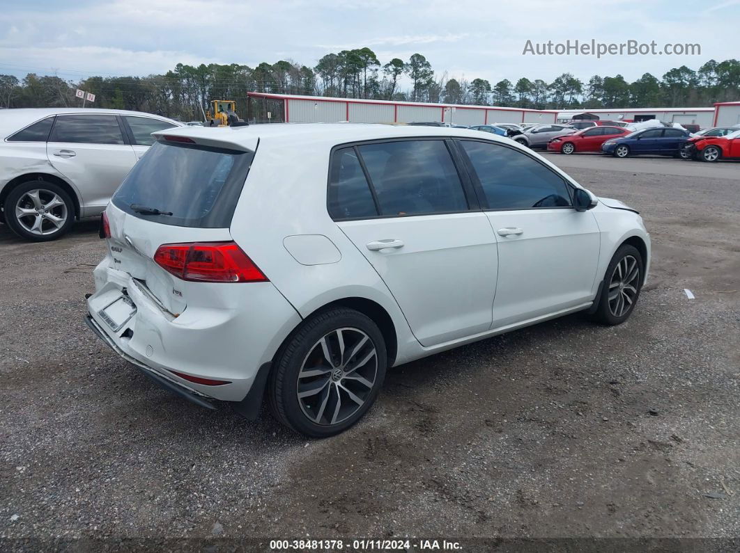 2015 Volkswagen Golf Tsi Se 4-door White vin: 3VW217AU2FM045167