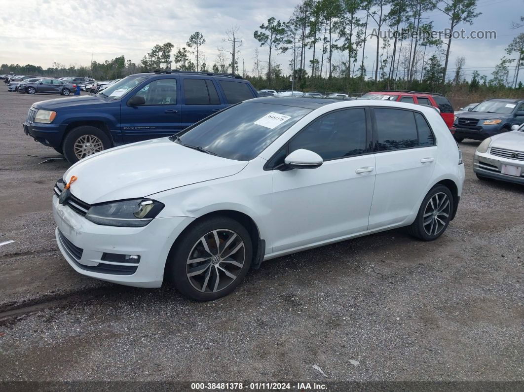 2015 Volkswagen Golf Tsi Se 4-door White vin: 3VW217AU2FM045167