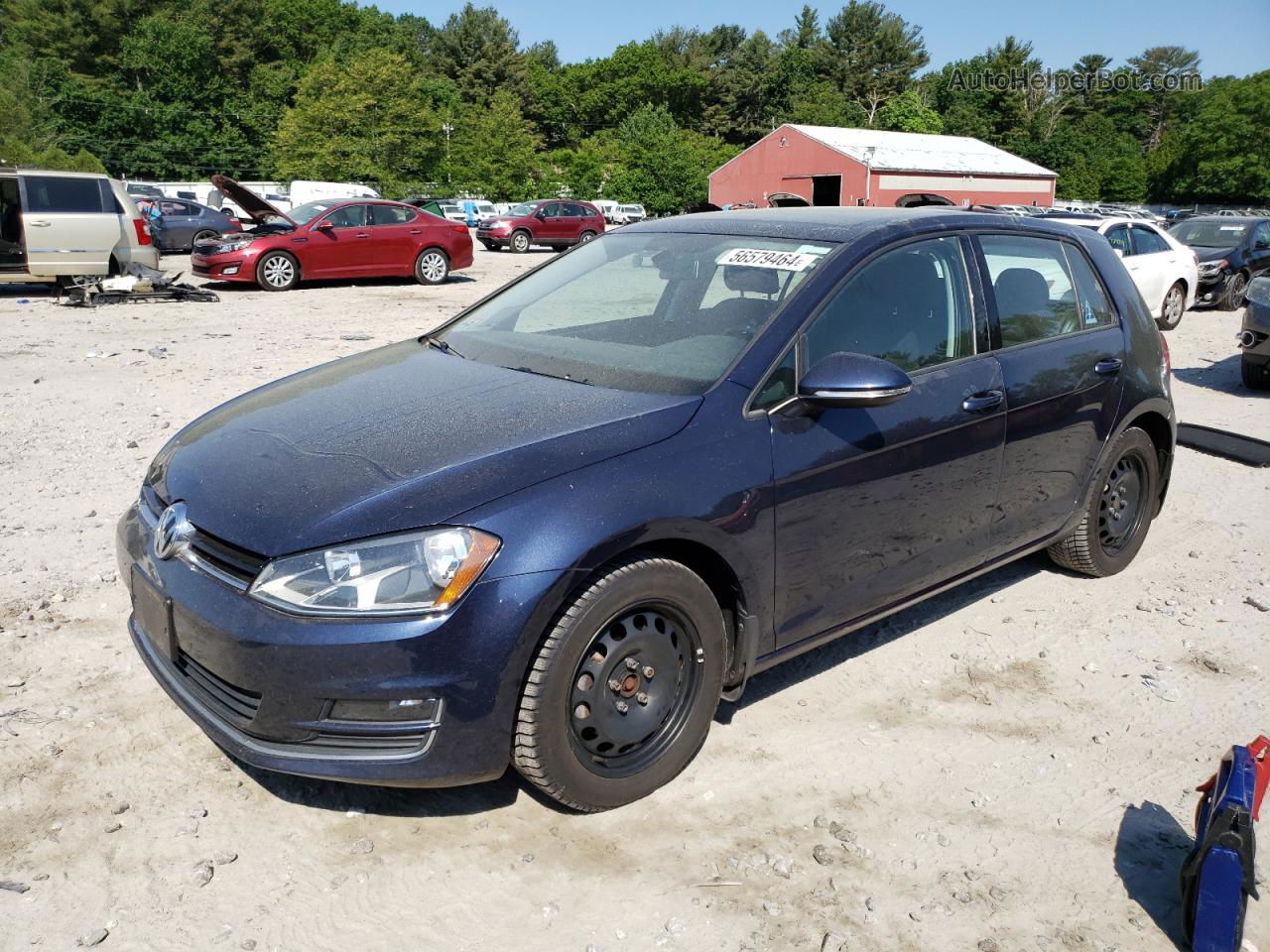 2016 Volkswagen Golf S/se Blue vin: 3VW217AU2GM004071