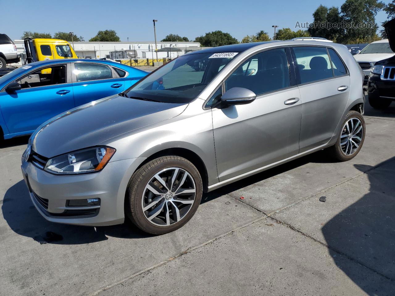 2016 Volkswagen Golf S/se Gray vin: 3VW217AU2GM018164