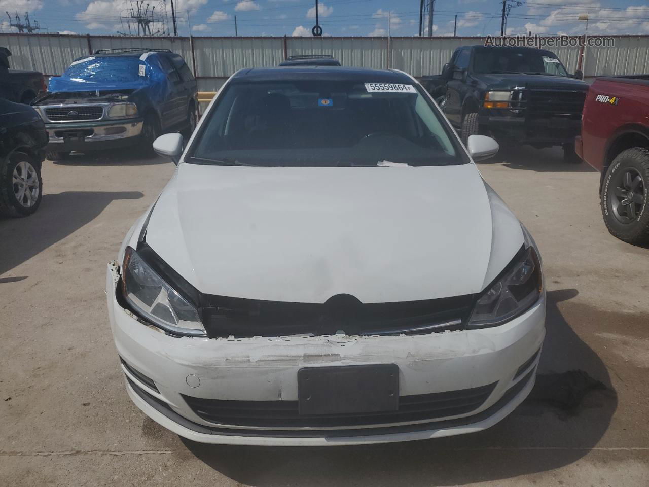 2016 Volkswagen Golf S/se White vin: 3VW217AU2GM031934