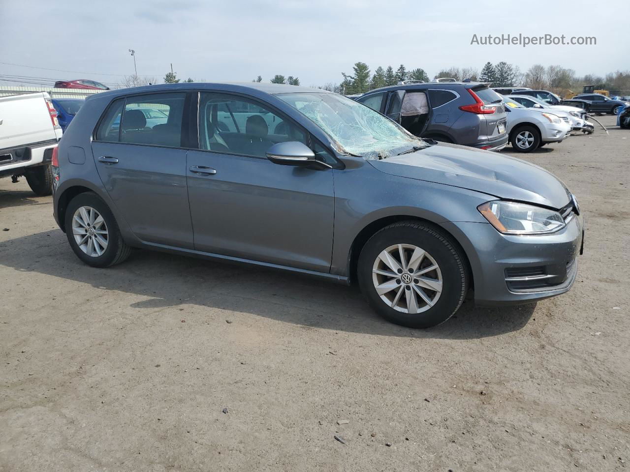 2016 Volkswagen Golf S/se Gray vin: 3VW217AU2GM032100