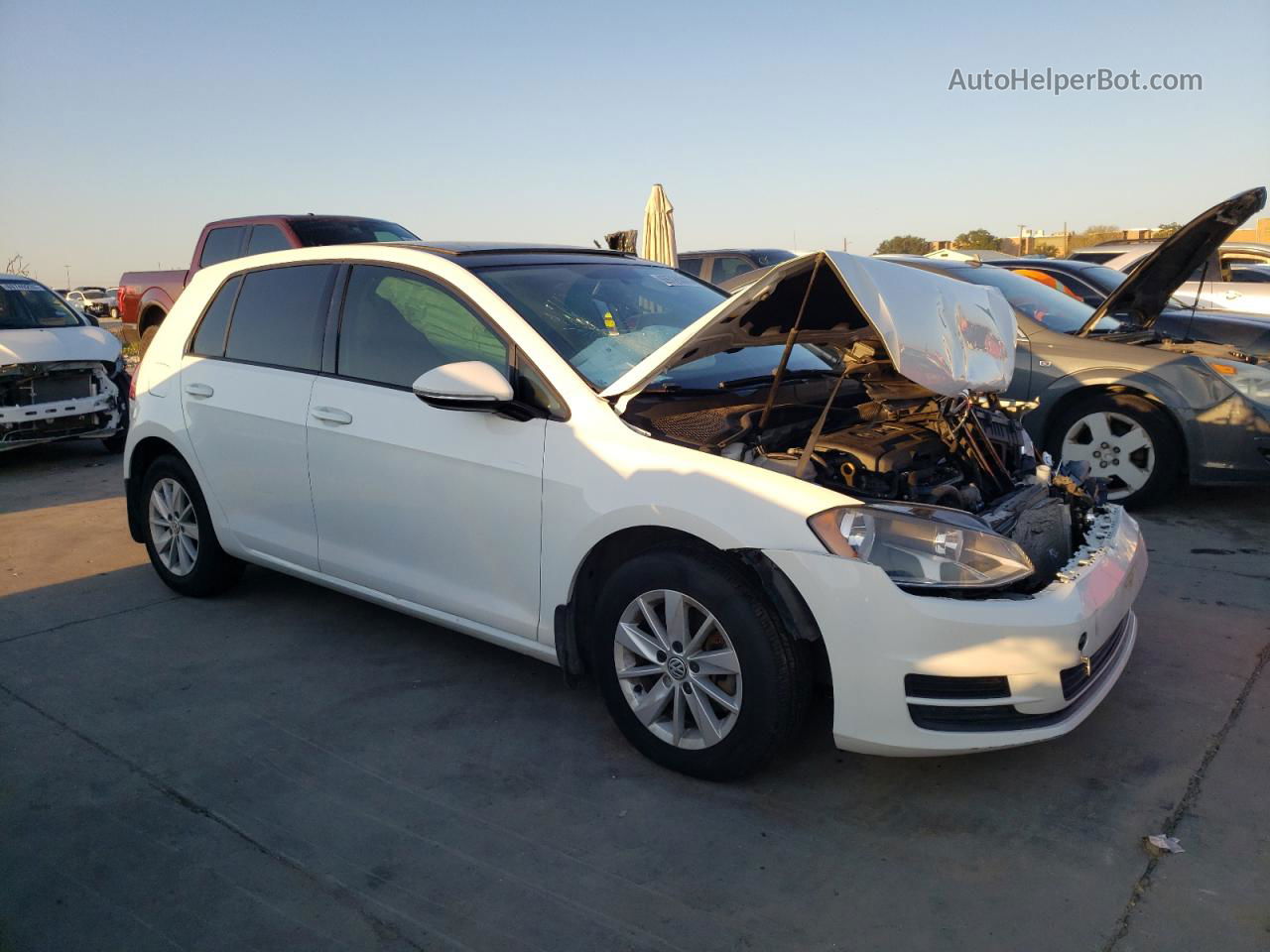 2016 Volkswagen Golf S/se White vin: 3VW217AU2GM050158