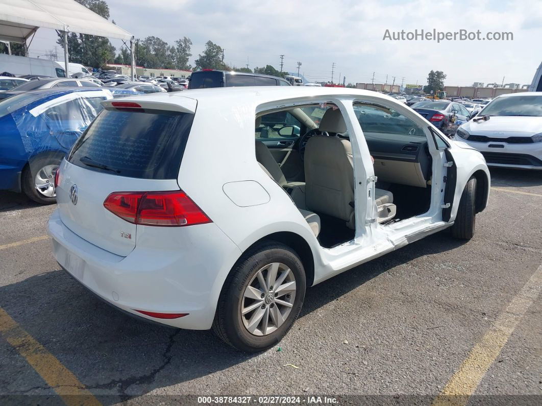 2017 Volkswagen Golf Tsi S 4-door/tsi Se 4-door/tsi Sel 4-door/tsi Wolfsburg Edition 4-door White vin: 3VW217AU2HM071481