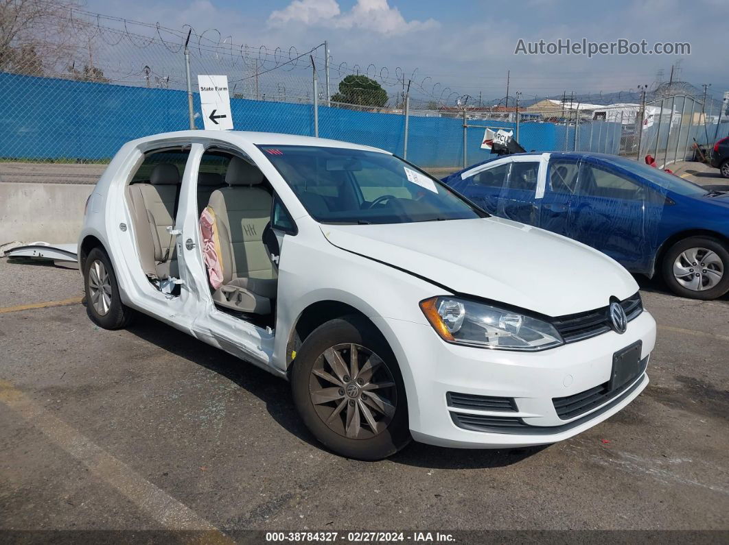 2017 Volkswagen Golf Tsi S 4-door/tsi Se 4-door/tsi Sel 4-door/tsi Wolfsburg Edition 4-door White vin: 3VW217AU2HM071481