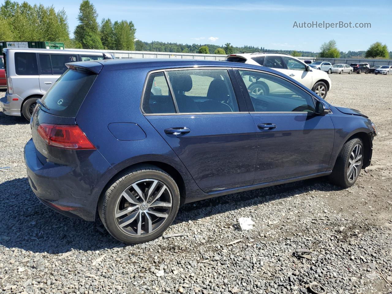 2015 Volkswagen Golf  Blue vin: 3VW217AU3FM018883