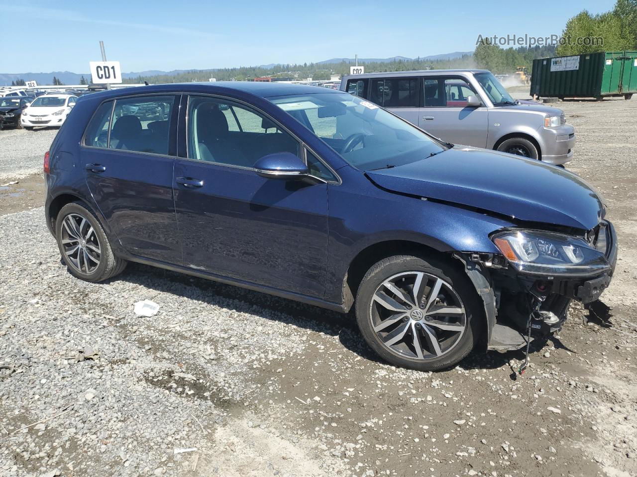 2015 Volkswagen Golf  Blue vin: 3VW217AU3FM018883