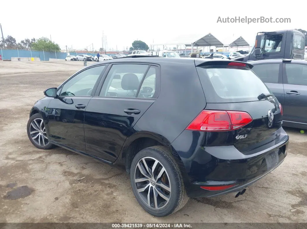 2015 Volkswagen Golf Tsi Se 4-door Black vin: 3VW217AU3FM027518