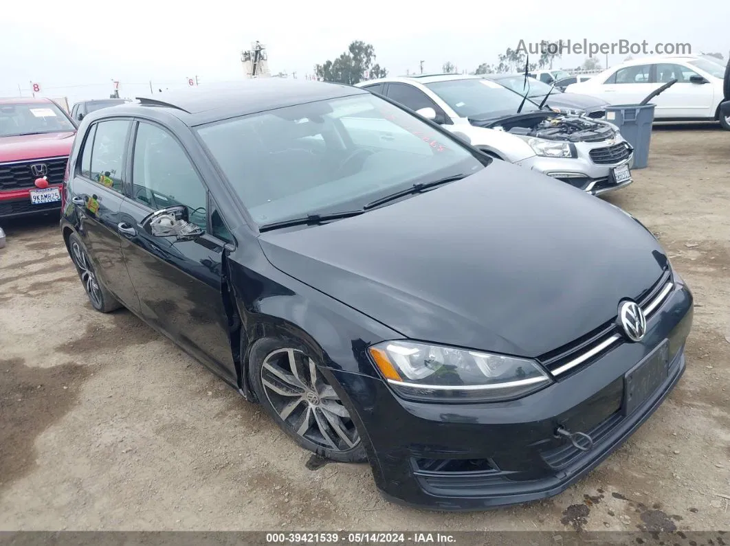 2015 Volkswagen Golf Tsi Se 4-door Черный vin: 3VW217AU3FM027518