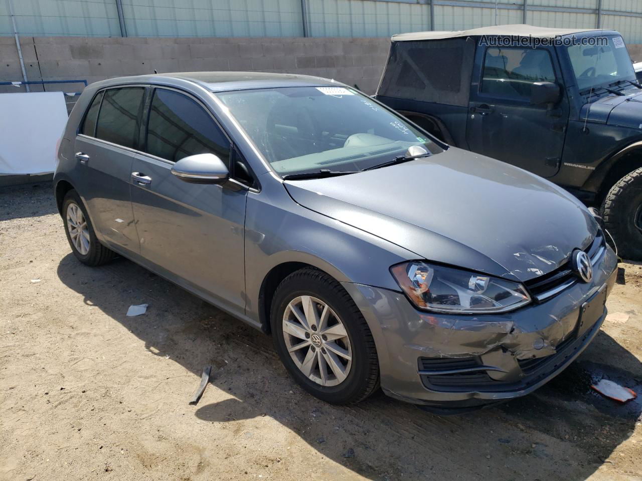 2016 Volkswagen Golf S/se Серый vin: 3VW217AU3GM005181