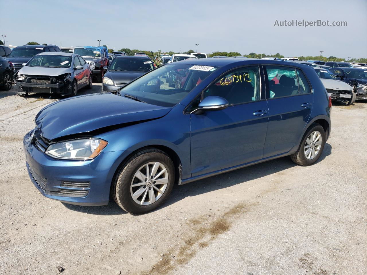 2016 Volkswagen Golf S/se Blue vin: 3VW217AU3GM037323