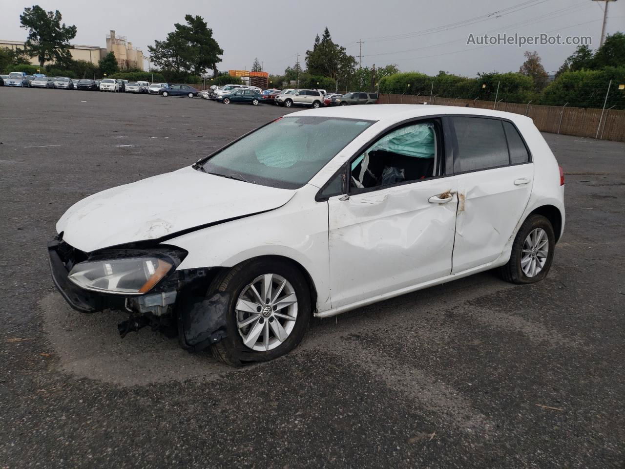 2016 Volkswagen Golf S/se Белый vin: 3VW217AU3GM040612