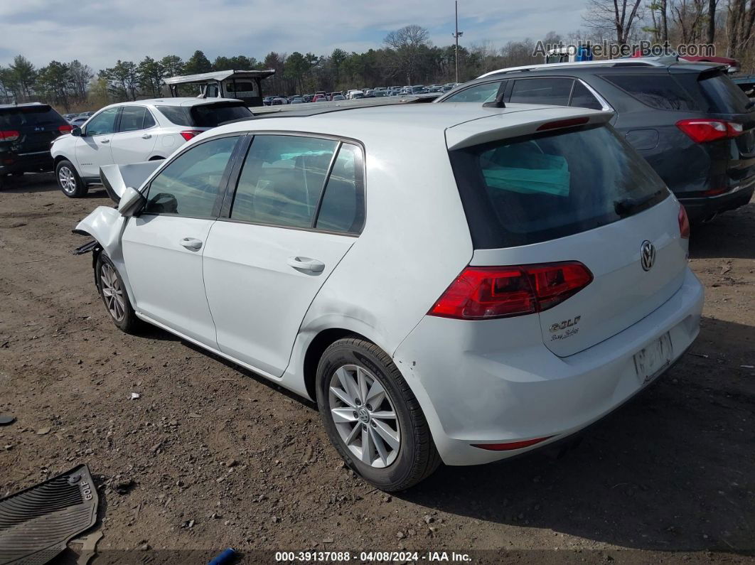 2016 Volkswagen Golf Tsi S 4-door Белый vin: 3VW217AU3GM046054