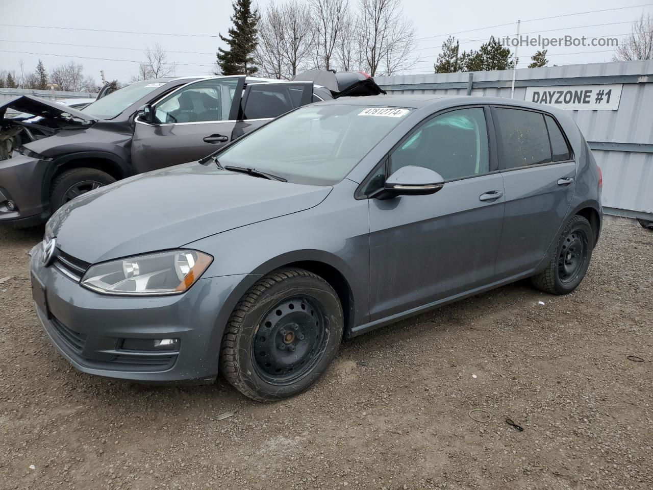 2016 Volkswagen Golf S/se Серый vin: 3VW217AU3GM055384