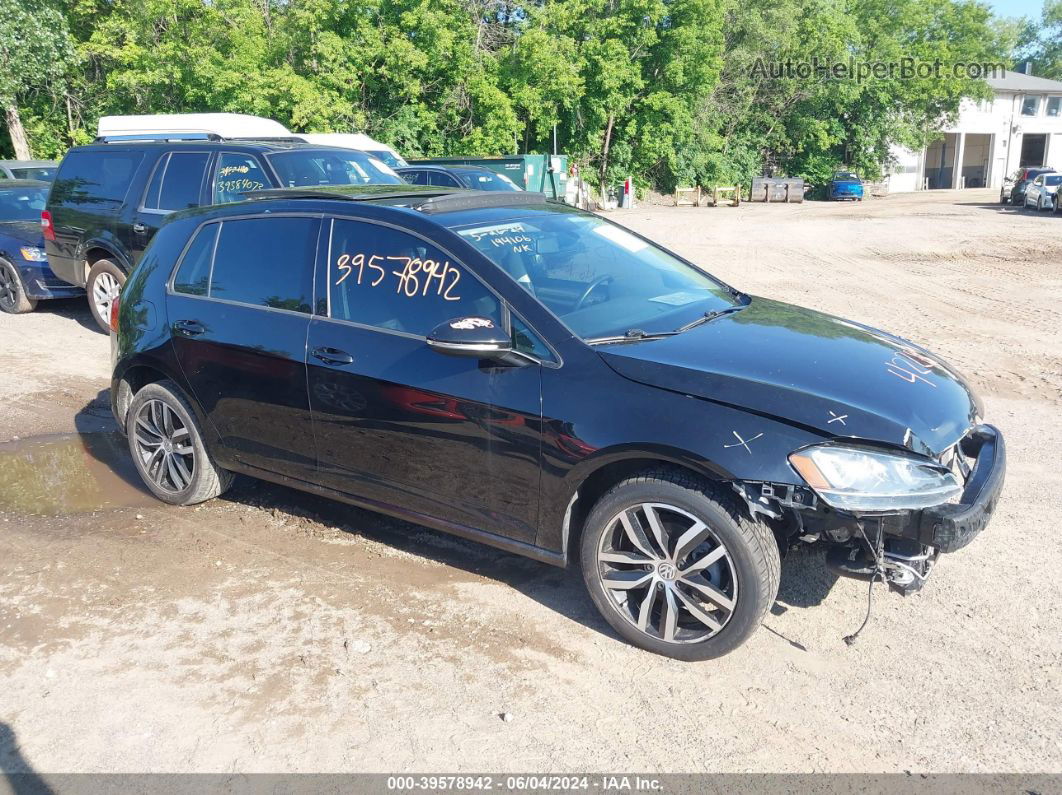 2016 Volkswagen Golf Tsi Se 4-door Black vin: 3VW217AU3GM058494