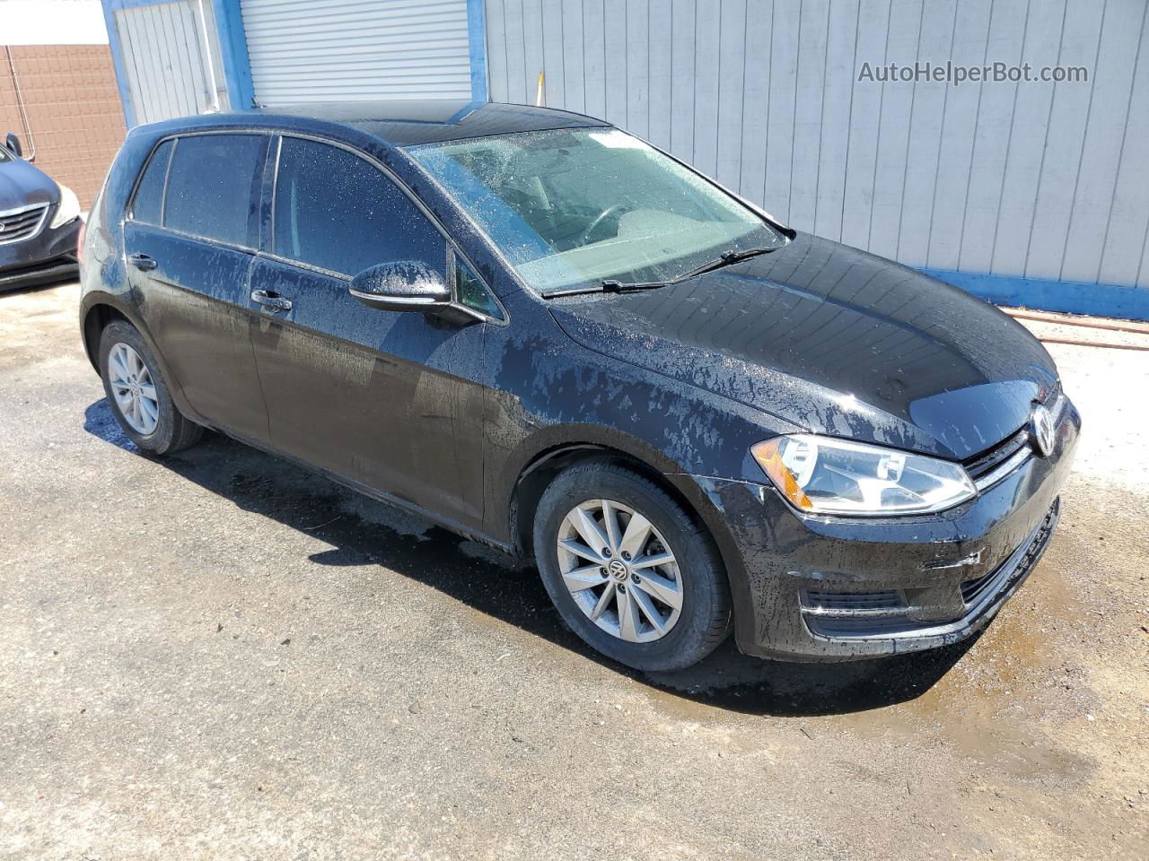 2017 Volkswagen Golf S Черный vin: 3VW217AU3HM014299