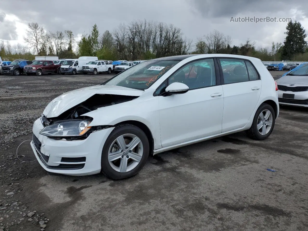 2017 Volkswagen Golf S White vin: 3VW217AU3HM024945