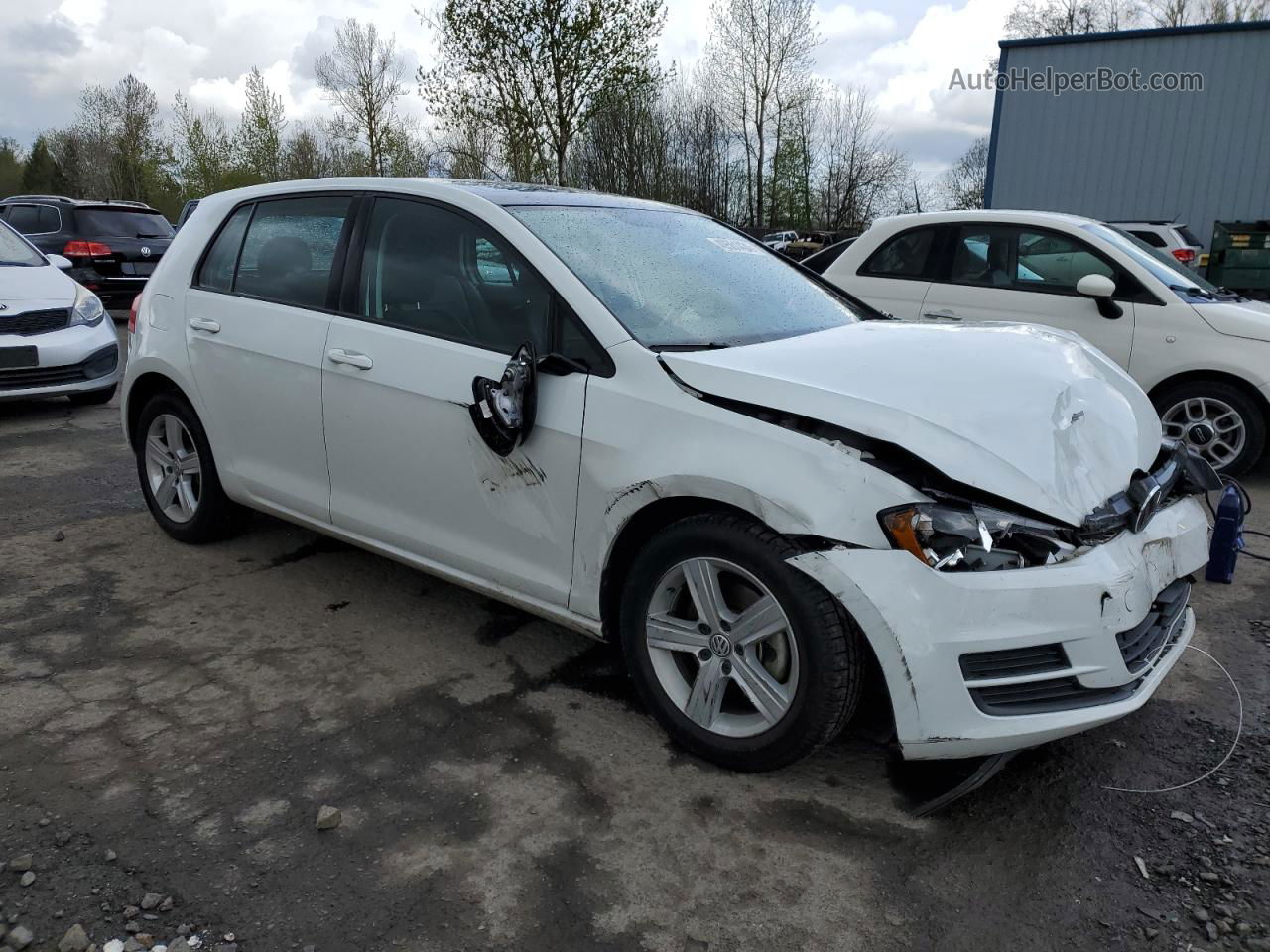 2017 Volkswagen Golf S White vin: 3VW217AU3HM024945