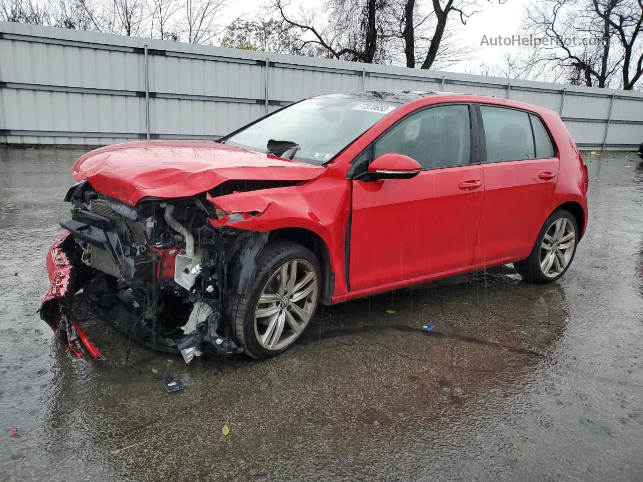 2017 Volkswagen Golf S Red vin: 3VW217AU3HM060943