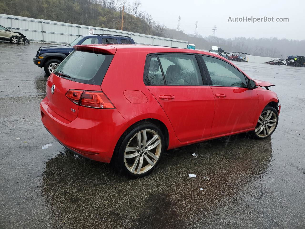 2017 Volkswagen Golf S Red vin: 3VW217AU3HM060943